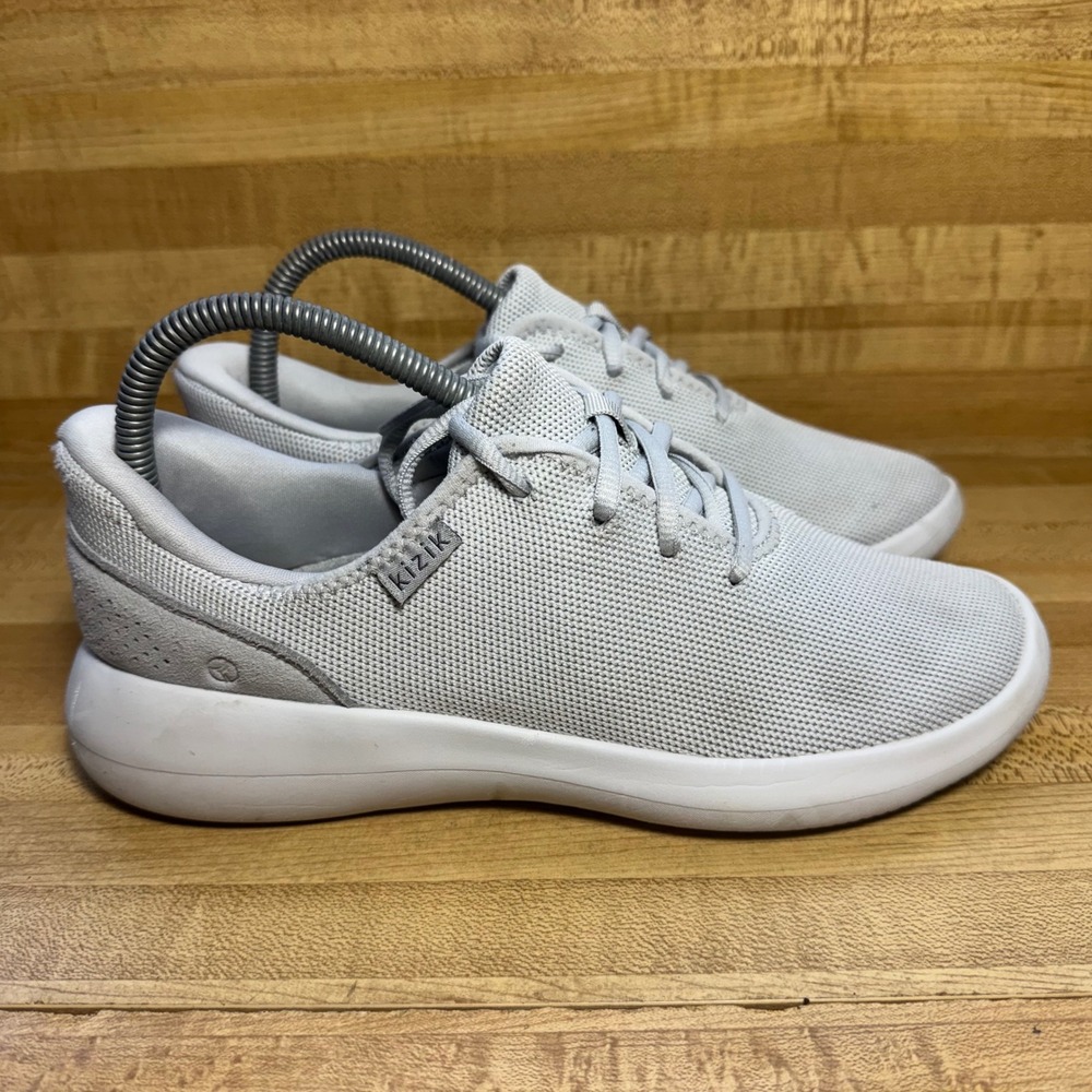 Kizik Madrid Eco Light Grey Hands Free Slip On Sneakers Womens 8.5 Mens‎ 7